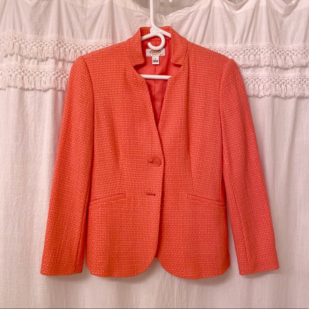 Talbots Textured Coral Blazer, Size 2